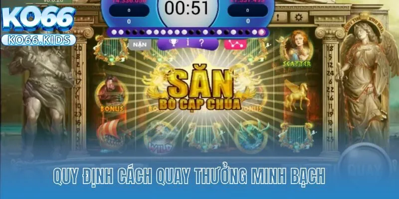 Nổ Hũ Sấm Truyền KO66 - Rinh Giải Thưởng Jackpot Khổng Lồ 4 Quy định cách quay thưởng minh bạch